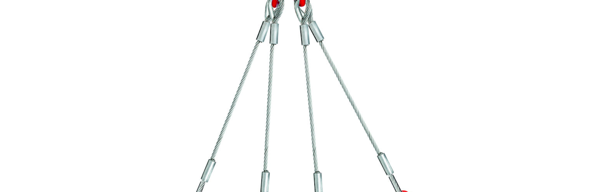 ECGA4 elingue caéble 4 brins crochet automatique wire rope slings 4 legs lifting idmat PHOTO2